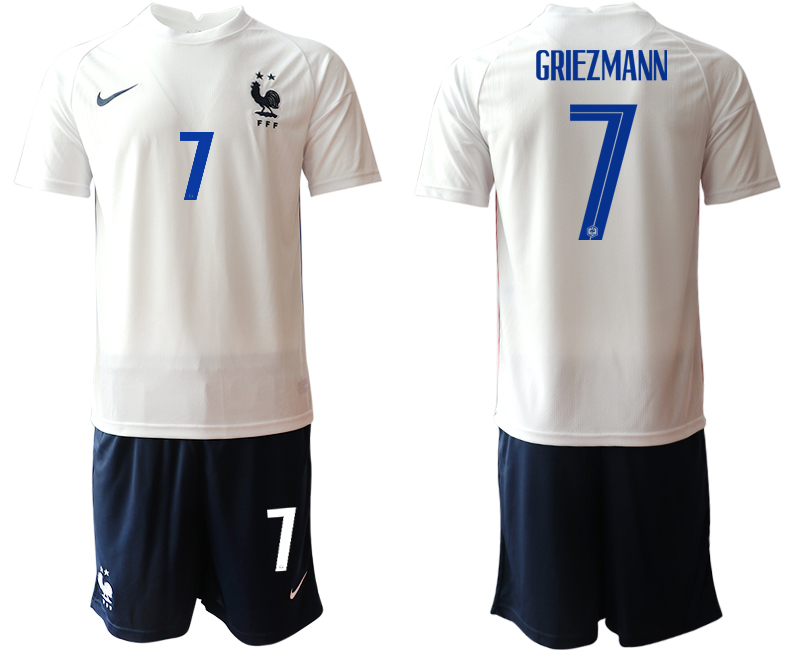 Men 2021 France away #7 soccer jerseys->france jersey->Soccer Country Jersey